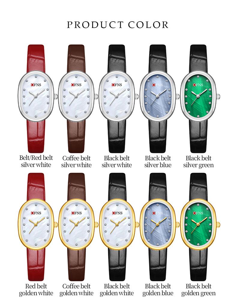 Elegante orologio al quarzo da donna con dettagli in diamanti, quadrante ovale impermeabile ed elegante per abbigliamento casual. Orologio al quarzo impermeabile Caibei, orologio da donna di alta gamma._voghion.com