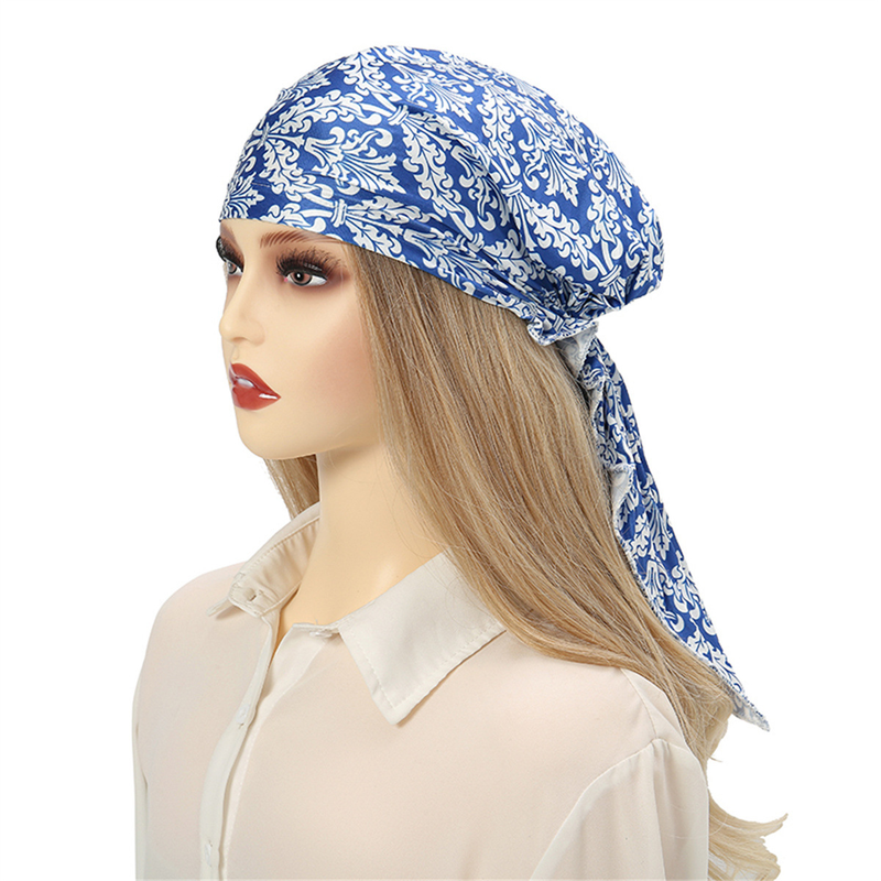Nuovo cappello curvo in tessuto stampato multicolore Cappello turbante versatile stampato alla moda_voghion.com