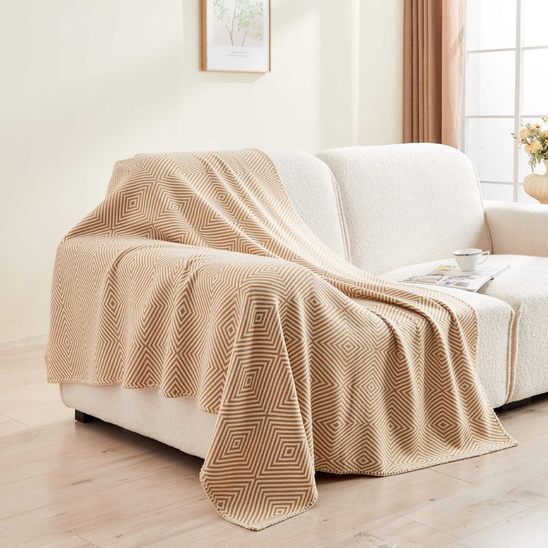Couverture tricotée douce pour canapé, bureau, sieste de printemps et d'été, couverture de climatisation, couverture chaude, cadeau, couverture publicitaire_voghion.com
