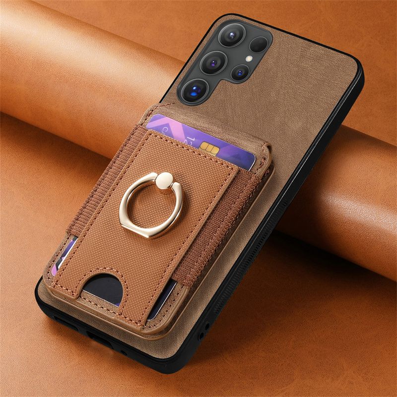 Custodia in pelle con slot per carte di credito e portafoglio magnetico staccabile per Samsung S23 S21 FE S25 S24 S22 Ultra Plus A16 A06 A36 A56 A55 A35_voghion.com