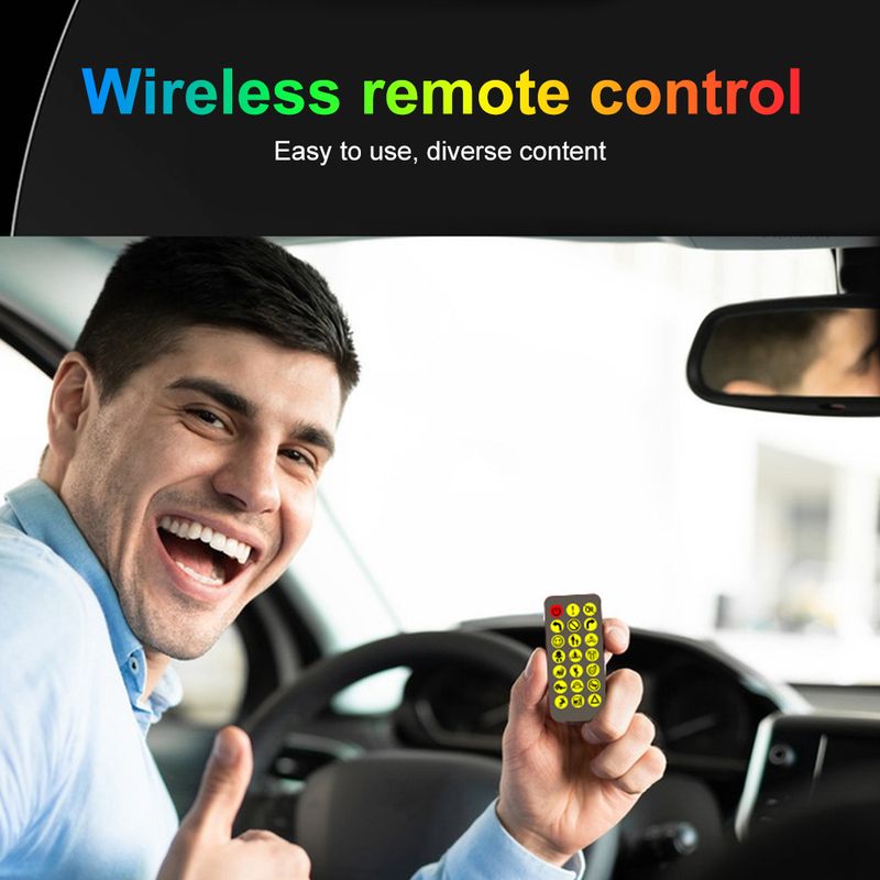Dynamisches Devil's Eye LKW-Windschutzscheiben-Scrolling-Werbung Autoschild RGB DIY App-Steuerung LED-Panel Flexibles Displaylicht_voghion.com