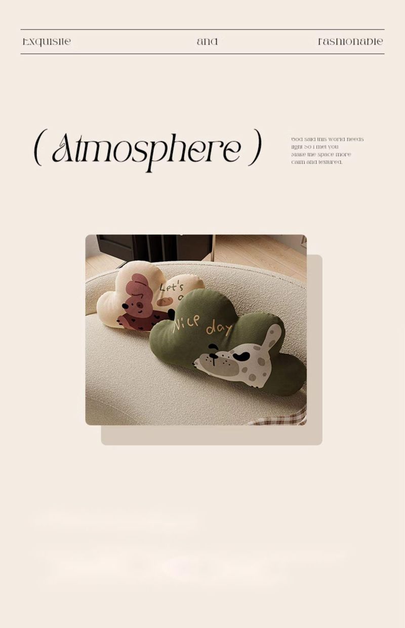 Cartoon Simple Irregular Cloud For Living Sofa Backrest, Study Room Decoration Pillow, Bedroom Bay Window Cushion With_voghion.com