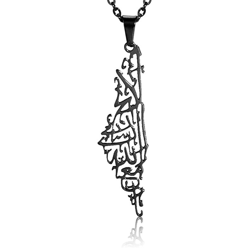 Hot Sales My Shape Pastine Pendant Necklaces for Women Men Stainss Steel Hollow Map Necklace Choker Chain Ma Jewelry_voghion.com