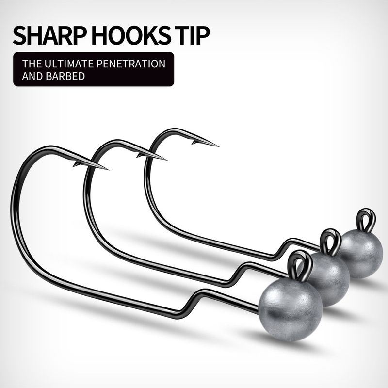Anti-Hooking Original Color Narrow Belly Crank Lead Head 1g 1.8g 2.5g 3.5g Soft Fish Fishing Hook Accessories_voghion.com