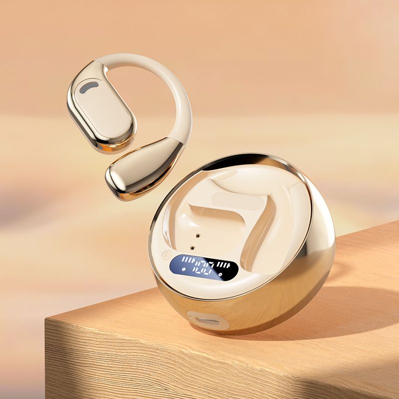 Chengruida M76 Cuffie Bluetooth sportive aperte con conduzione ossea e gancio auricolare wireless_voghion.com