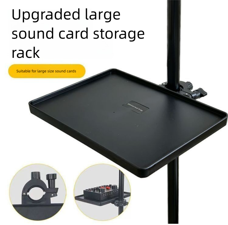 Supporto per telefono, vassoio per scheda audio, grande scaffale di plastica per attrezzatura per lo streaming, set completo di accessori, treppiede per streaming live_voghion.com