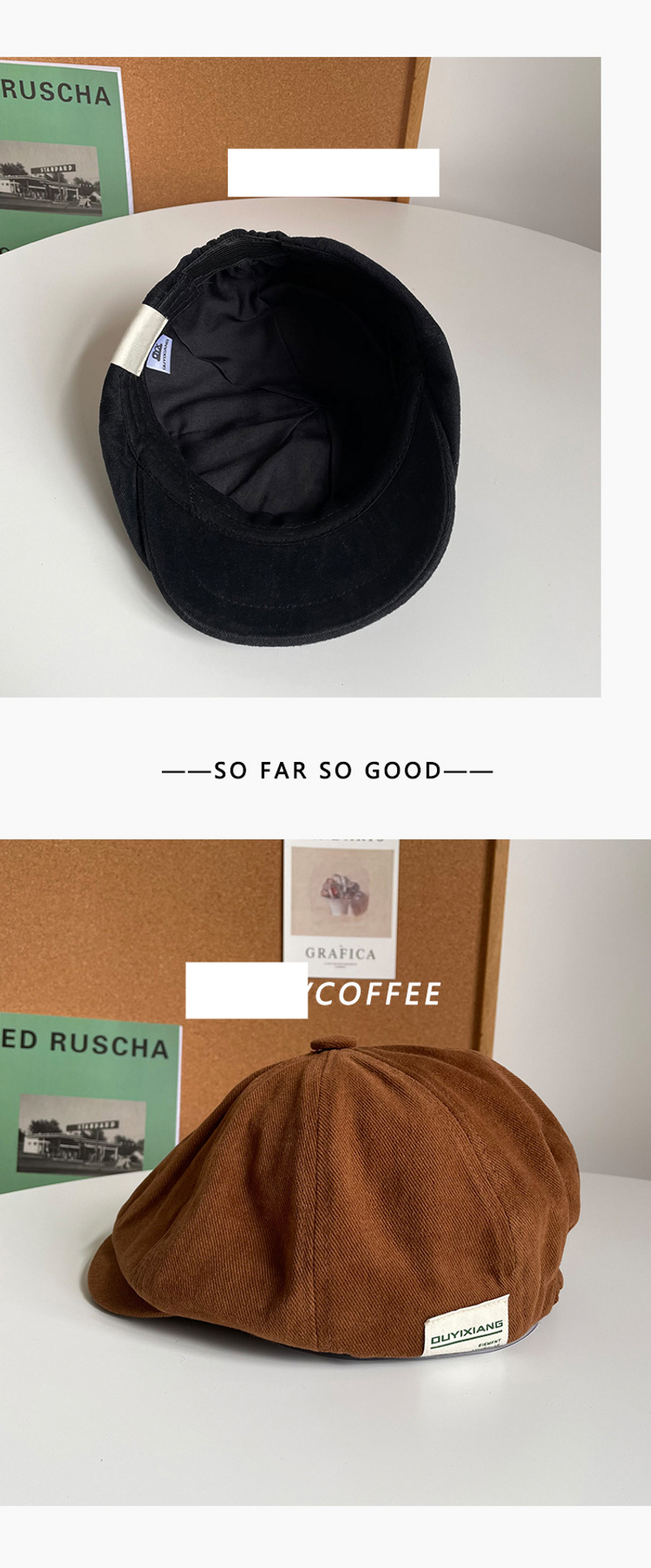 Cappello ottagonale unisex Daddy Caramel Top Retro da uomo e da donna con tesa corta_voghion.com