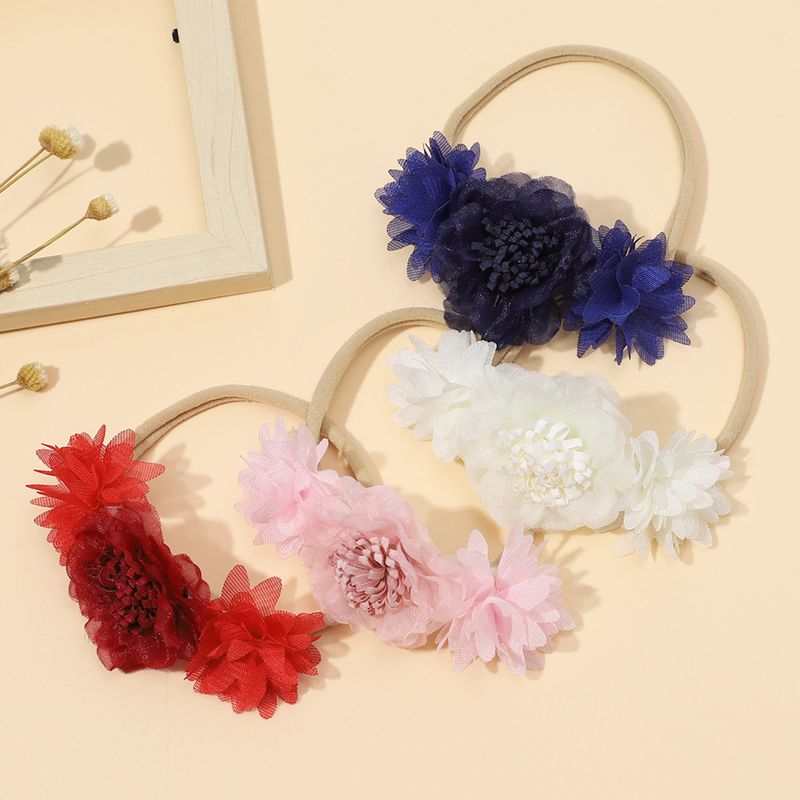 Accessori per capelli per bambini transfrontalieri vendita calda corda per capelli per bambini copricapo di fiori per bambine anello elastico in nylon per capelli alla moda all'ingrosso_voghion.com