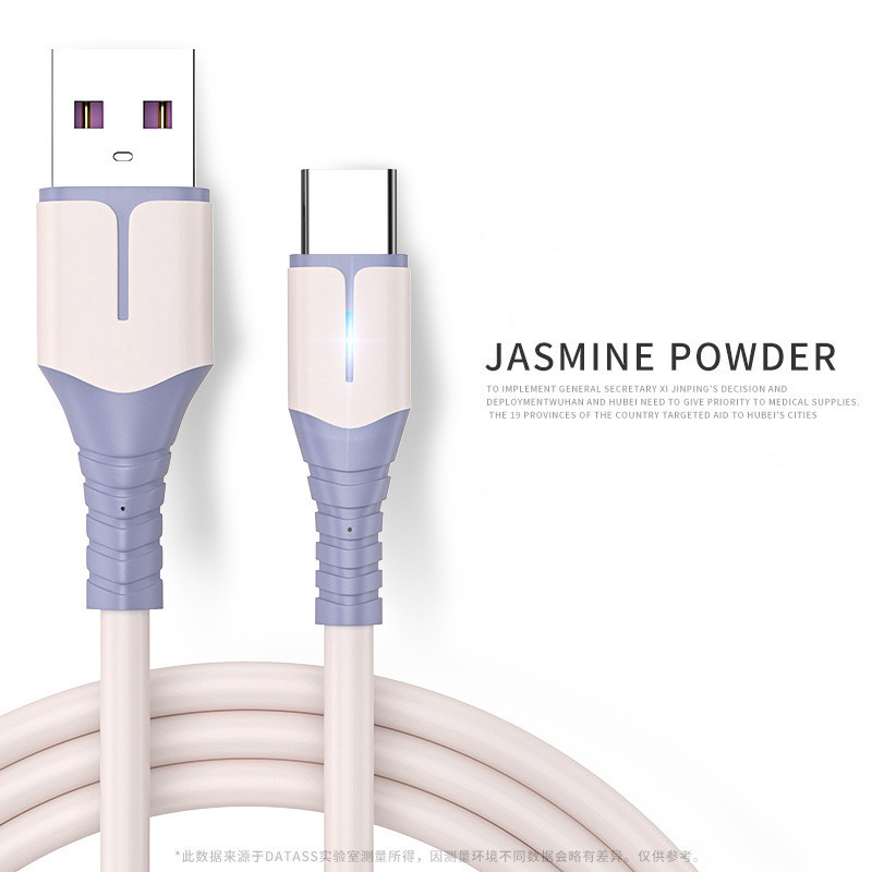 USB 5A Snellader USB Geschikt voor iPhone 11 12 Pro Max Xiaomi Rood Mi Note 10 Huawei P30 Pro Siliconen_voghion.com