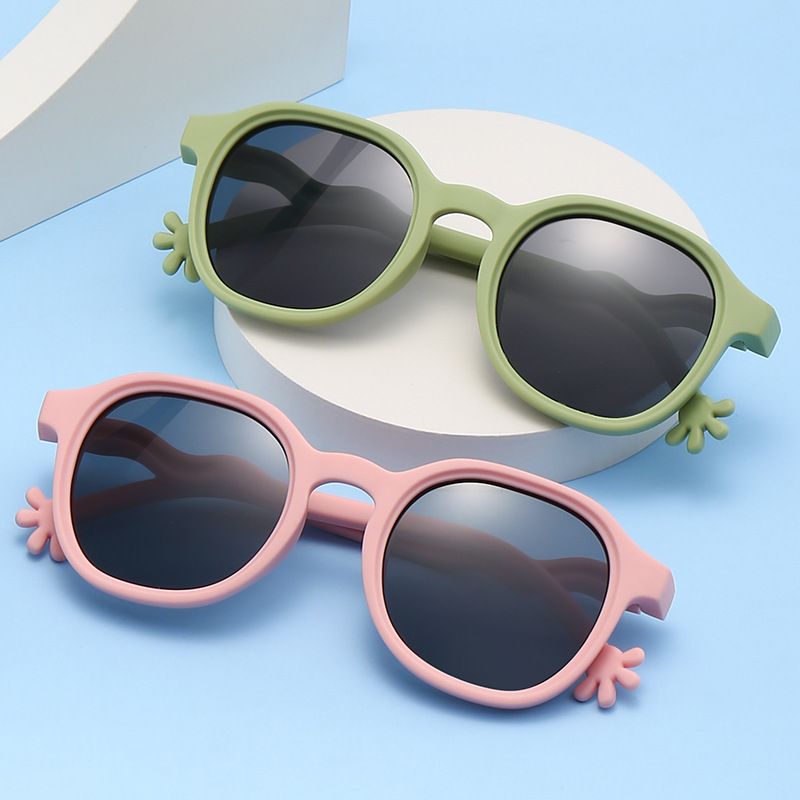 2023 Children's Round Polarizing Glass Student Sunglasses Sun Visors 6-118_voghion.com