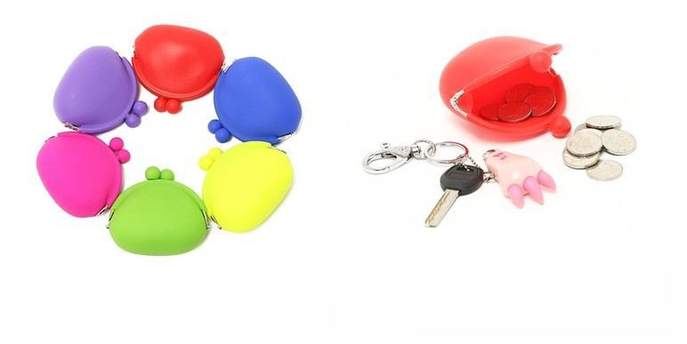 Süße Süßigkeiten Silikon Geldbörse Mode wasserdicht einfarbig Jelly Kopfhörer Tasche Geschenk Geschenk gedruckt Logo_voghion.com