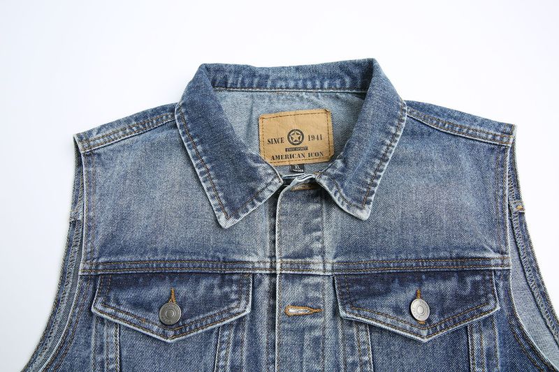 Herrenbekleidung Herbst Jeansweste Herren Retro Trend Jacke Große Größe Weste Mittleren Alters Baumwolle Multi Pocket Weste Herren_voghion.com