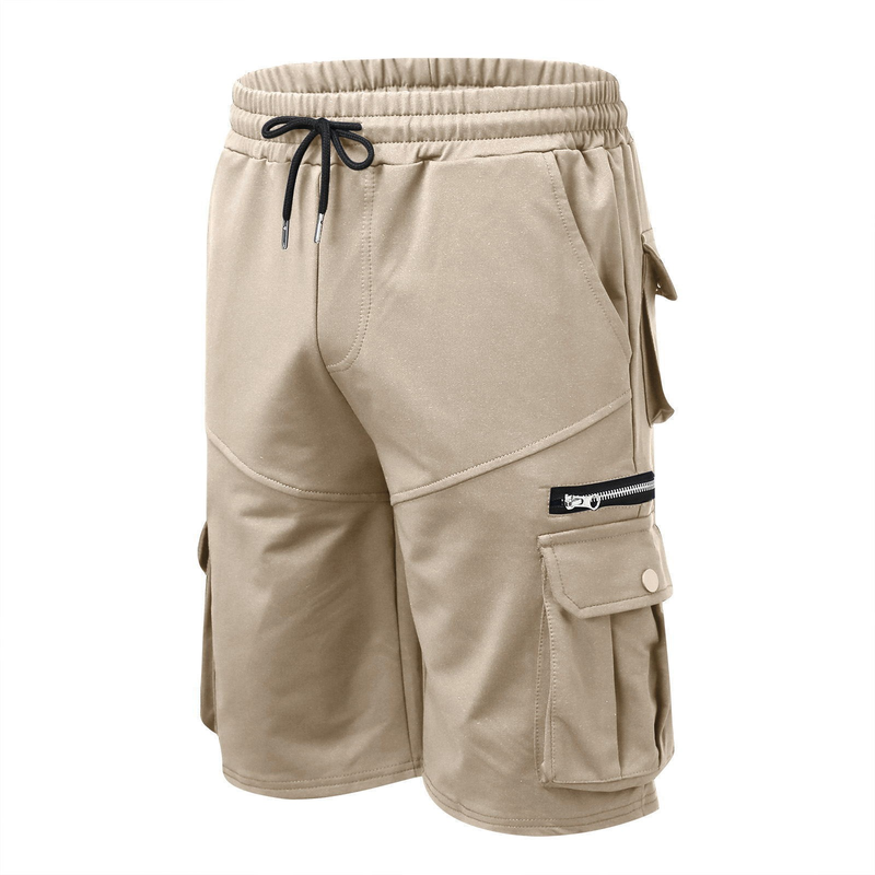 2024 Summer New Workwear Shorts, Pure Cotton Loose Size 5/4 Pants, Men's Multi Bag Casual Pants_voghion.com