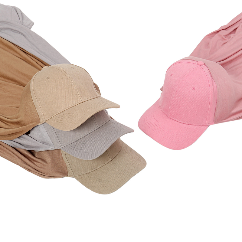 baseball cap handige hijab vrouwen hijab enkele kleur gemerceriseerde katoenen hijab hoed zonbescherming hoed_voghion.com