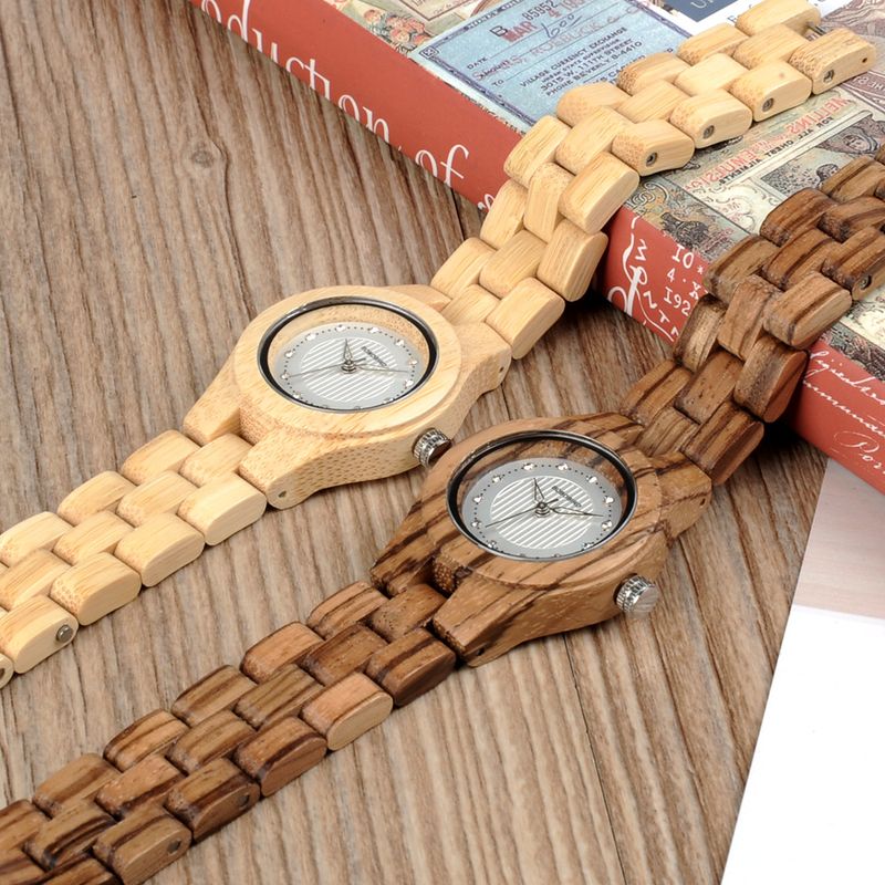 Orologio in legno BOBO BIRD Go027/28/29 Orologio da polso casual retrò in legno con elementi giovanili_voghion.com
