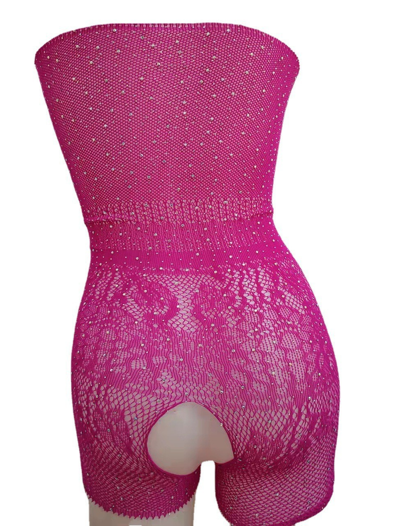 Ropa de malla de lencería erótica con purpurina y diamantes de imitación para mujer_voghion.com