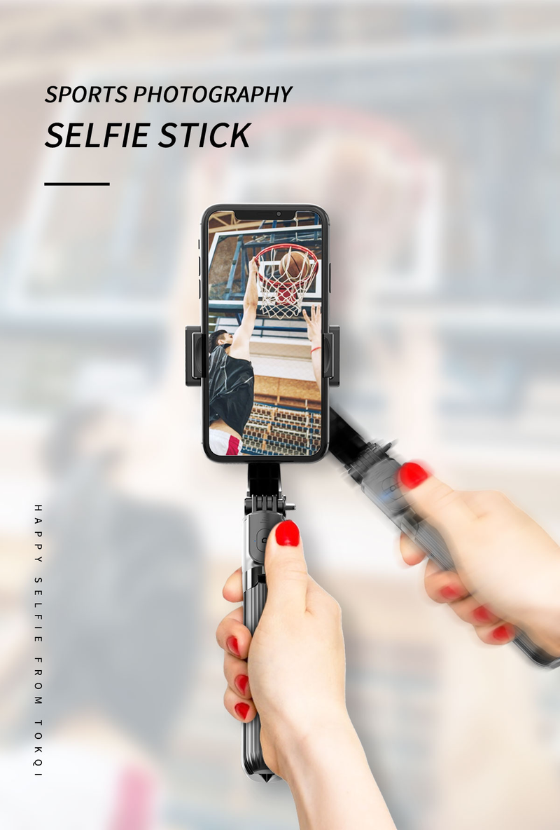 Universalledsstabilisator med selfiestick, lämplig för iPhone bärbar handhållen, universalled med tripp_voghion.com