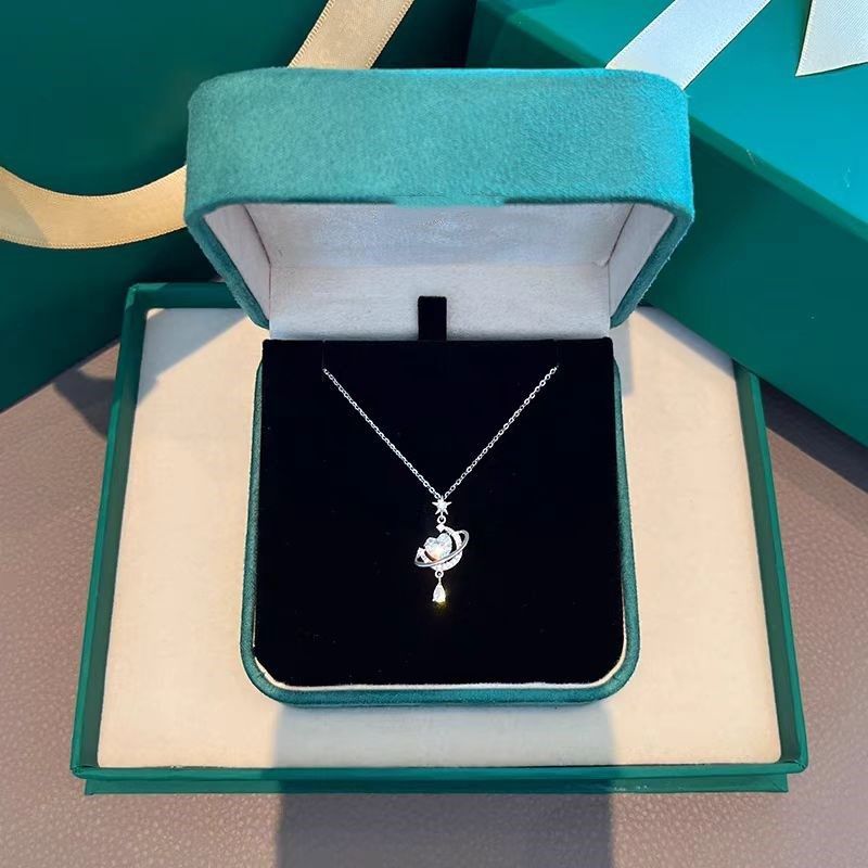 Collar de plata de ley para mujer, diseño de estrella y luna de ensueño, 2024, nuevo colgante, cadena para clavícula, el mejor regalo para amigas._voghion.com