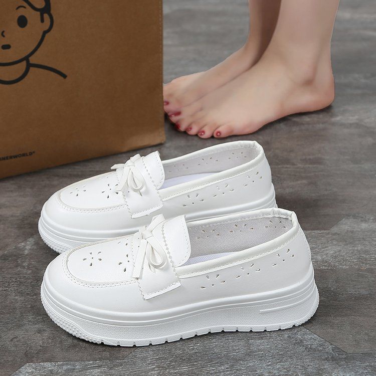 Krankenhaus-Krankenschwesterschuhe, weiche Sohle, atmungsaktiv, keine müden Füße, Damen-Sandalen, Arbeitsschuhe, weiße Schuhe_voghion.com