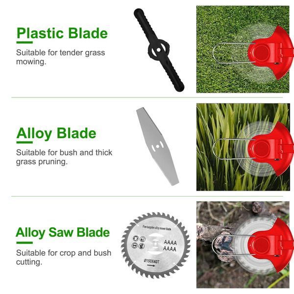 Powerful 8000 Rpm Telescopic Trimmer/barbedless Lawn Mower/brush Trimmer With 37' To 50.4' Adjustable Poles For Garden Yards_voghion.com