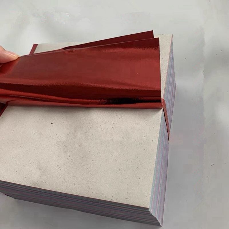 Large Handmade Colorful Yuanbao Folded Lotus Five-Color Gold Silver Tin Foil Ghost Qingming Anniversary Coated Red Paper_voghion.com