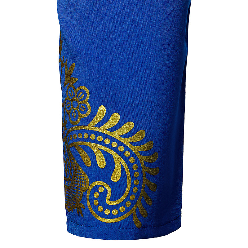 Herre Casual Fashion Bronzed Pullover skjorte Tuten Lang skjorte Muslin Lige skjorte_voghion.com