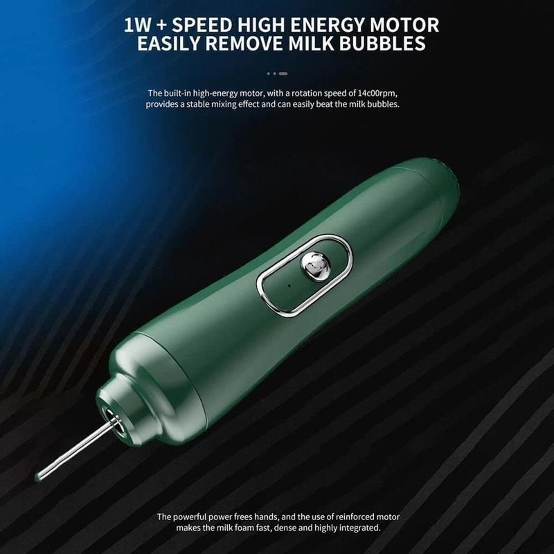 Mjölkskummare, kaffeskummare, elektrisk mjölkskummare för hushållet, mjölkmixer, batteri, handhållen mixer_voghion.com