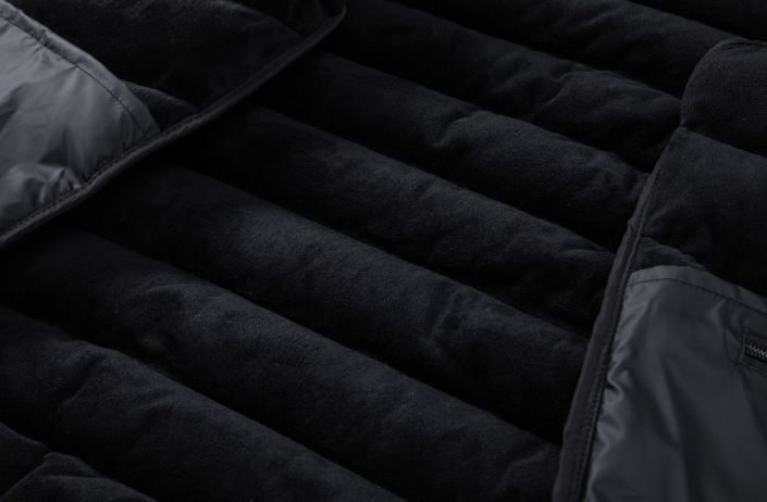 Men's Clothing Men's Warm Jacket With Fleece Lining, Coated Cotton, US Round Logo Arm Patch Jacket_voghion.com