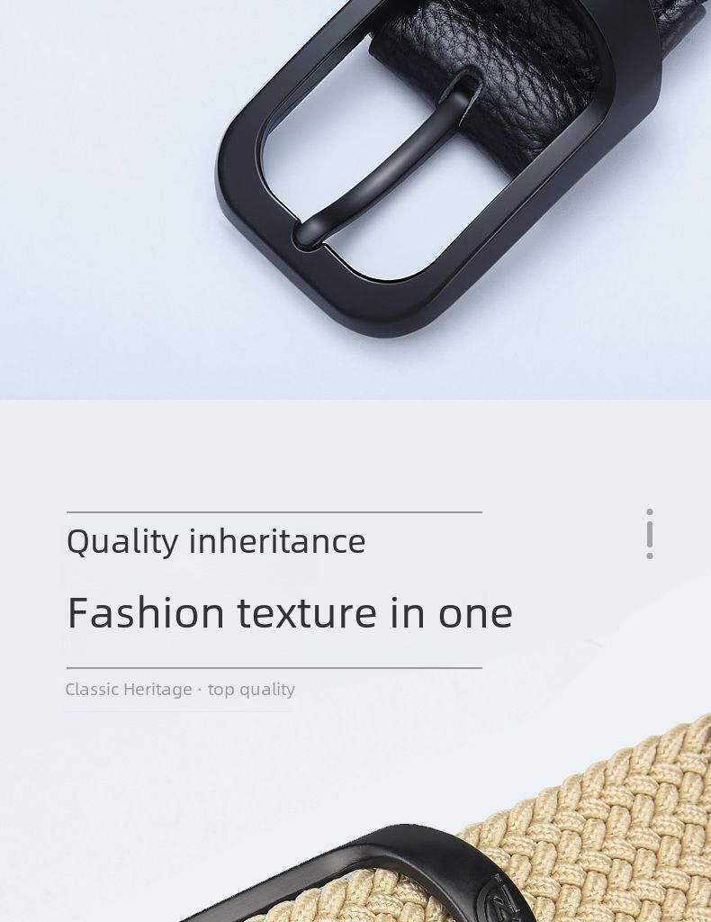 Unisex Hole-free Punch-free Men's And Woven Elastic Canvas Women's All-match Student Trendy Belt_voghion.com