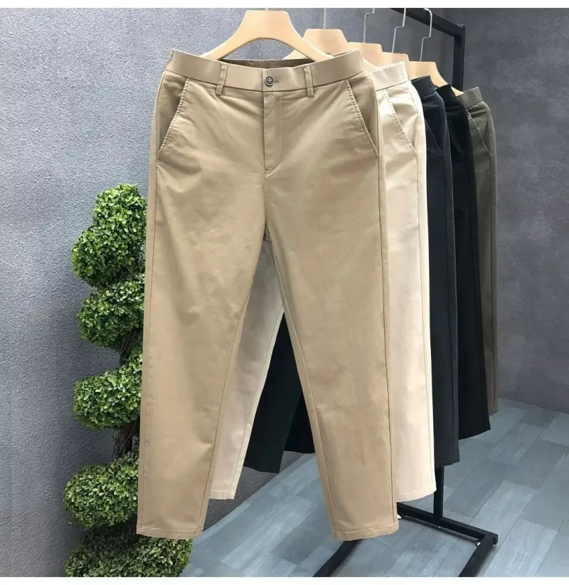Herren Freizeit Hose Sommer Trend Ige Dünne Baumwolle Kleine Hose Mit Geradem Bein Business Kurze Hose Neuen Stil_voghion.com