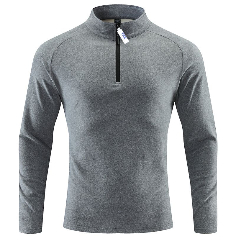 Autumn Outdoor Jacket For Men, Stretchy, Quick Drying, Breathable, And Warm With Fleece, Standing Collar Long Sleeved A37_voghion.com