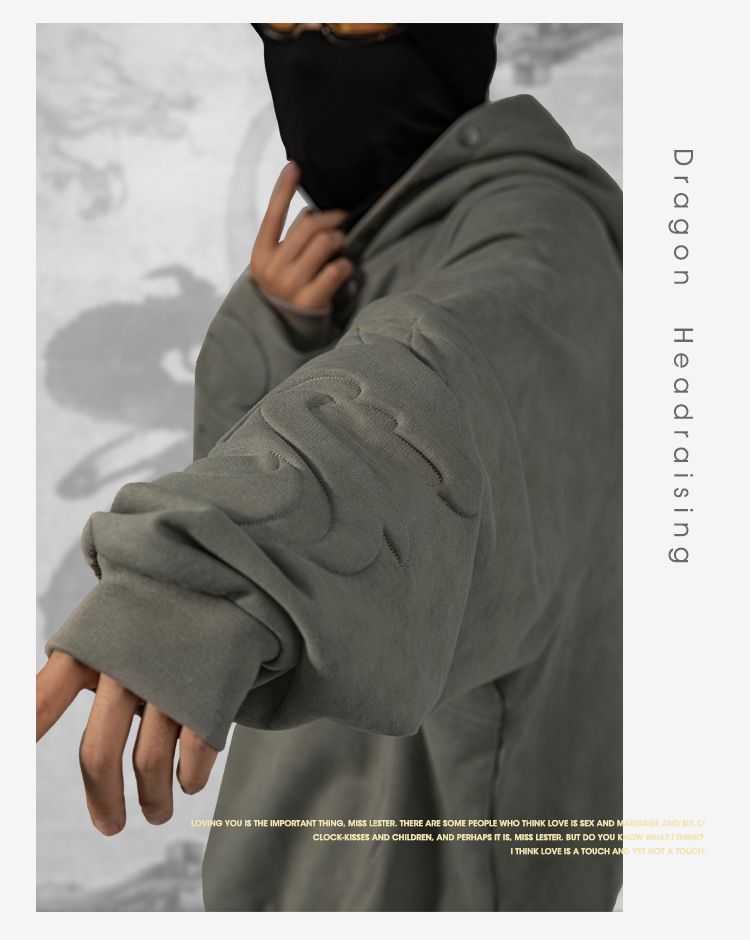 Felpa con cappuccio da uomo con stampa 3D di drago - Pullover streetwear vintage con fodera in pile, vestibilità oversize unisex per primavera e autunno_voghion.com