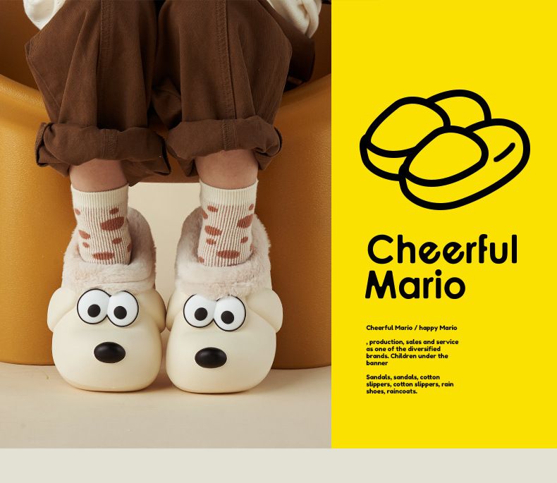 Pantofole in cotone per bambini autunnali e invernali, pantofole morbide, impermeabili e antiscivolo, pantofole in cotone per bambini, invernali, da interno_voghion.com
