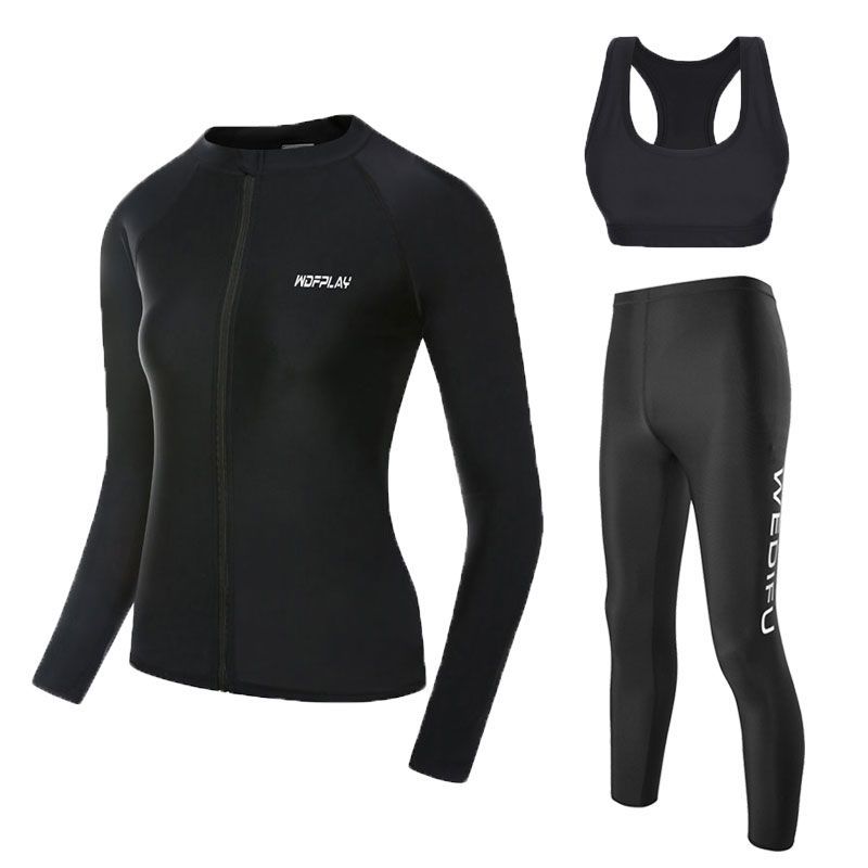 Traje de mergulho feminino coreano, duas peças, manga comprida, proteção solar, secagem rápida, proteção contra erupções cutâneas, casal, mergulho com snorkel, surfe_voghion.com