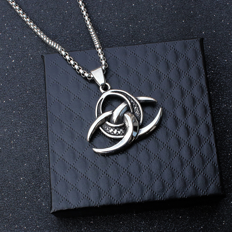Viking Celtic Titanium Pendant Jewelry Stainless Steel Chain Necklace Minimalist_voghion.com