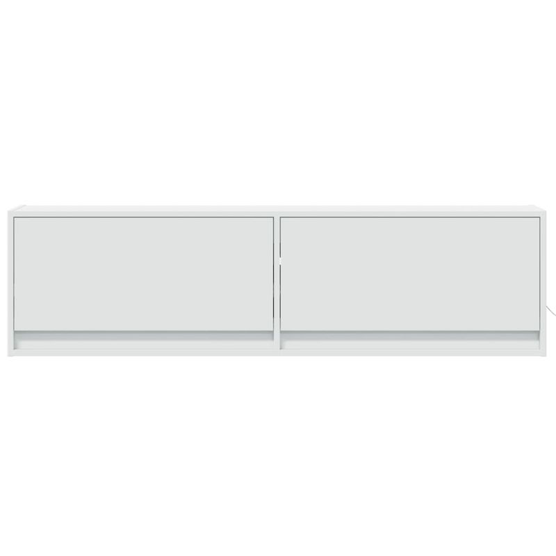 TV-Wandschrank mit LED-Beleuchtung Weiß 140x31x38 cm_voghion.com