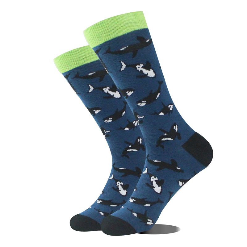 New style brand, same personalized mid length contrasting colors, men's cotton socks, trendy socks_voghion.com