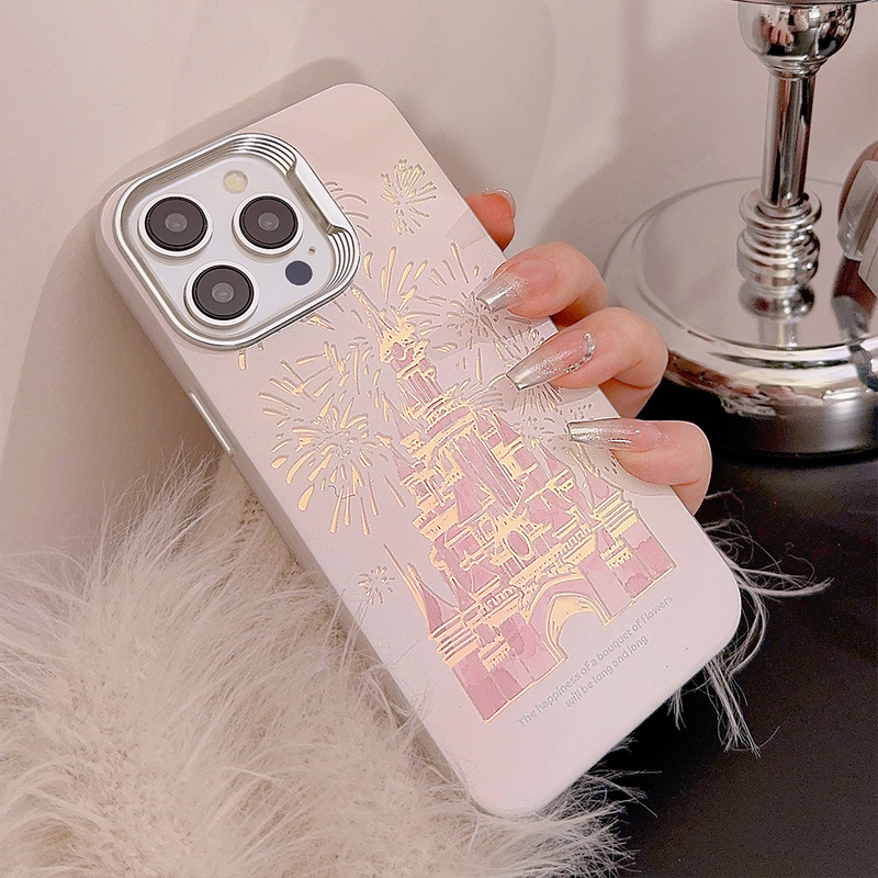 Gradient Dream Castle Fireworks iPhone 15 Suitable for Promax Phone Case 12 Apple 13 Laser 14 Hard 11_voghion.com