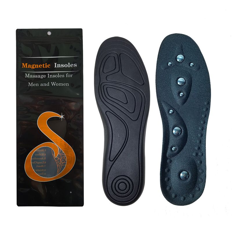 Magnetische inlegzolen, transparante magnetische inlegzolen, snijdbare magnetische therapie inlegzolen, ademende sport schokabsorberende massage inlegzolen voor mannen en vrouwen_voghion.com