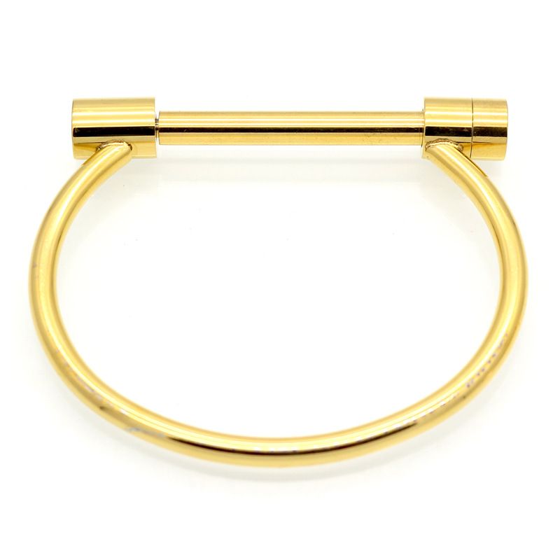 Titanium Steel Horseshoe Vacuum Gold Plated Bracelet D Shaped Horseshoe Buckle Stainless Steel Bracelet_voghion.com