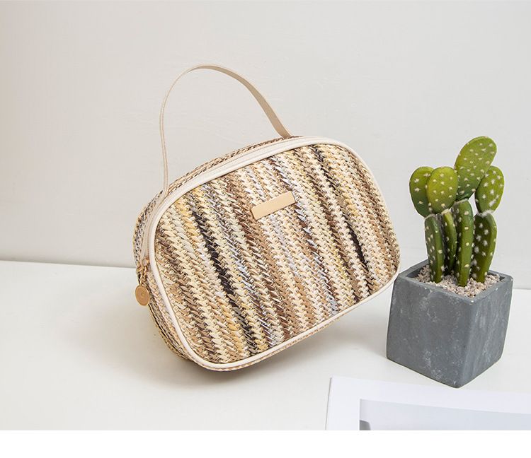 Women's Bag New Ladies Bag Straw Colored Hand Held Sequined Ladies Messenger Bag_voghion.com