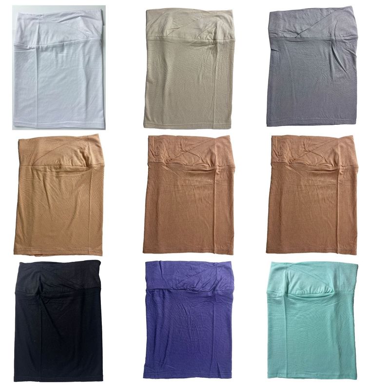 Dame hijab ensfarget bunnhatt komfortabel pustende hatt modal bomull panne kryss toveis turbanhatt_voghion.com