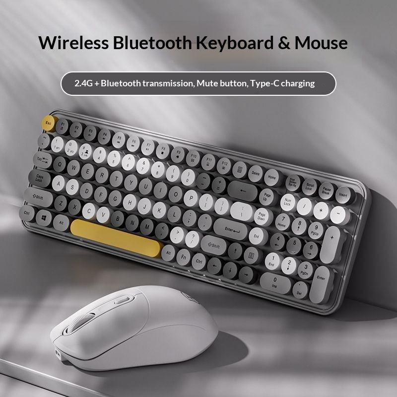 Tastiera e mouse wireless NeoGear Bluetooth per computer portatile, ricarica, ufficio, ragazze, carino, e-sport, portatile, silenzioso, doppia modalità_voghion.com