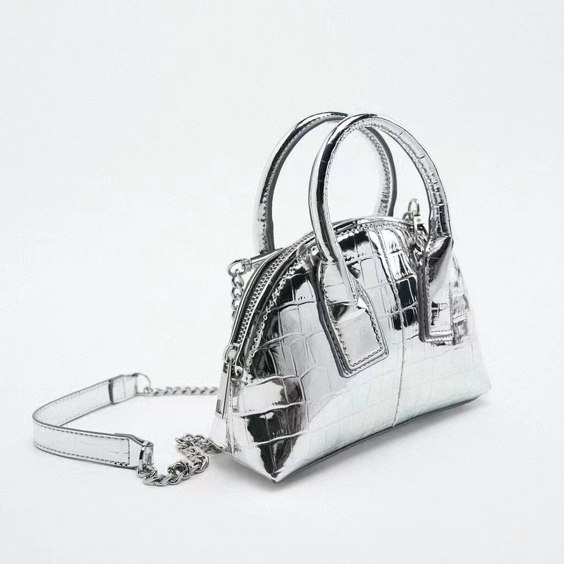 Borsa a conchiglia diagonale mini borsa a tracolla portatile serie in metallo da donna nuova estate 2023_voghion.com