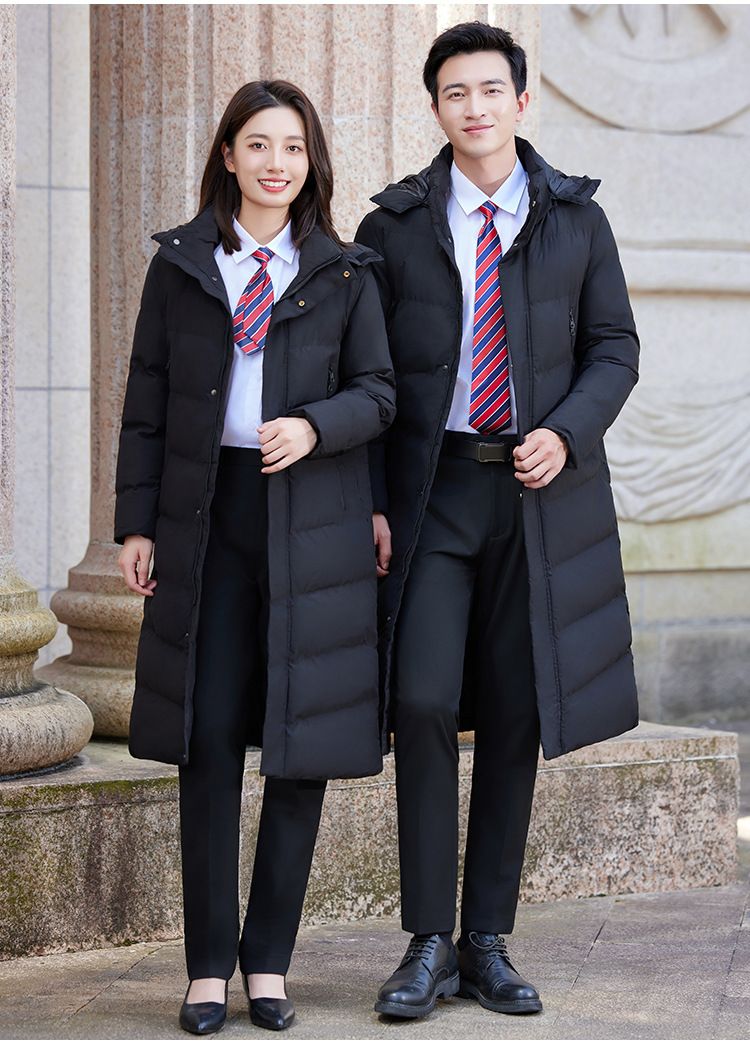 "Knee-Length Professional Cotton Coat – Unisex Winter Workwear For Property & Hospitality Staff"_voghion.com