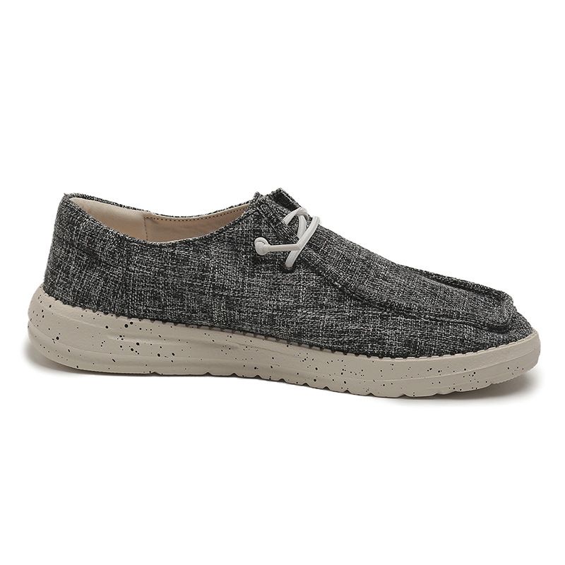 Mocassins en toile grande taille pour hommes_voghion.com