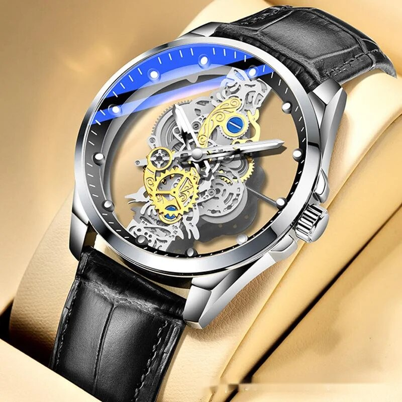2023 Nieuw Hot Selling Horloge Dubbelzijdig Transparant Hol Volledig Automatisch Mechanisch Horloge Herenhorloge Heren Waterdicht Glow Quartz Horloge Nieuw_voghion.com