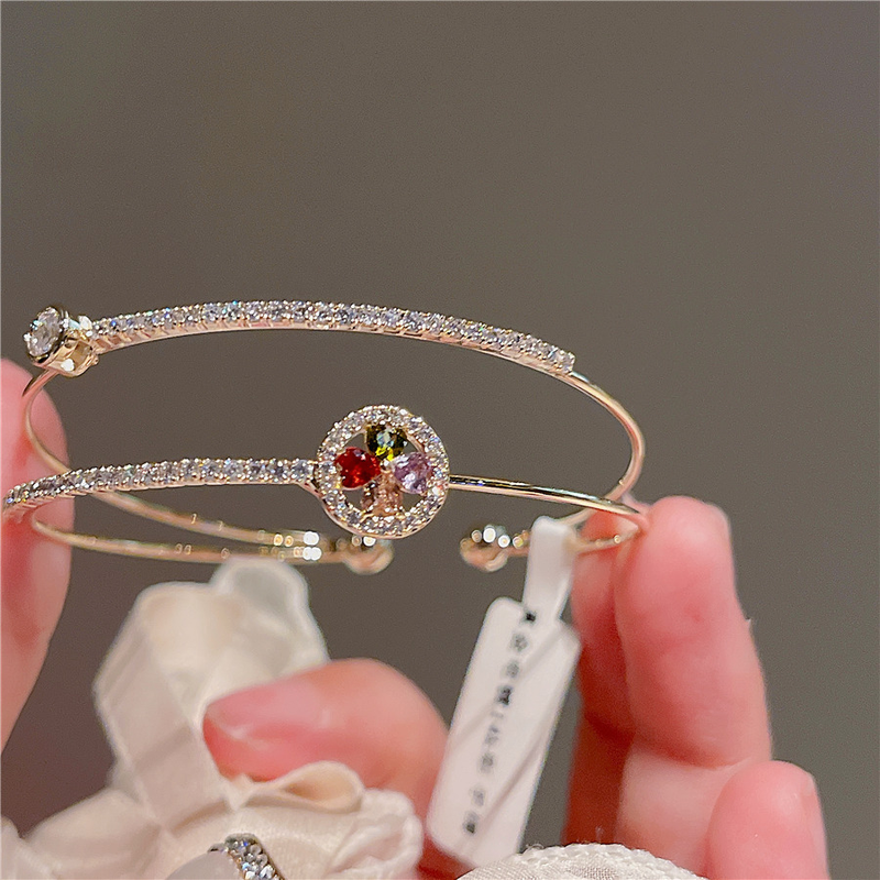 Bracciale in zirconi dai colori scintillanti JOJOACC design stile fidanzata di nicchia_voghion.com