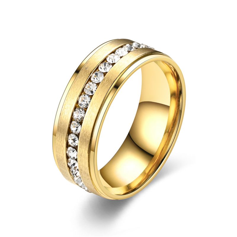 fashion new special double step matte circle diamond full diamond ring home source_voghion.com