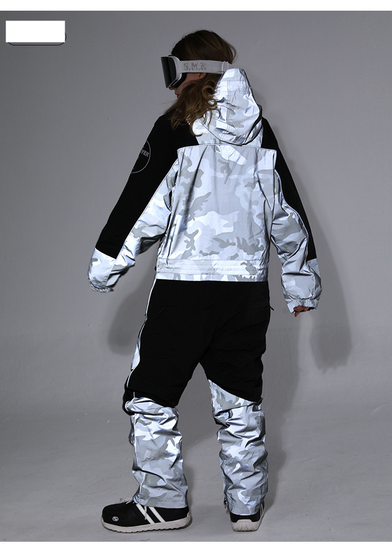 Neu Ski-Set für Damen, fluoreszierend, Camouflage, warm, wasserdicht, atmungsaktiv, Nachtfeld, Einzel- und Doppelbrett, einteiliges Schnee_voghion.com